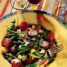 recette Salade de haricots verts aux 3 fromages